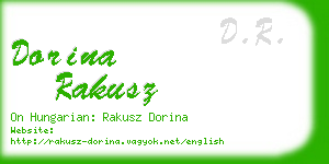 dorina rakusz business card